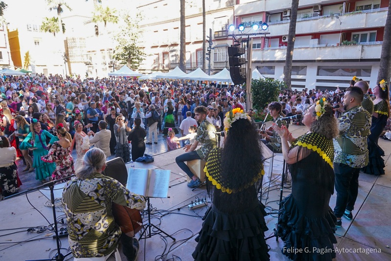 plaza en fiestas
