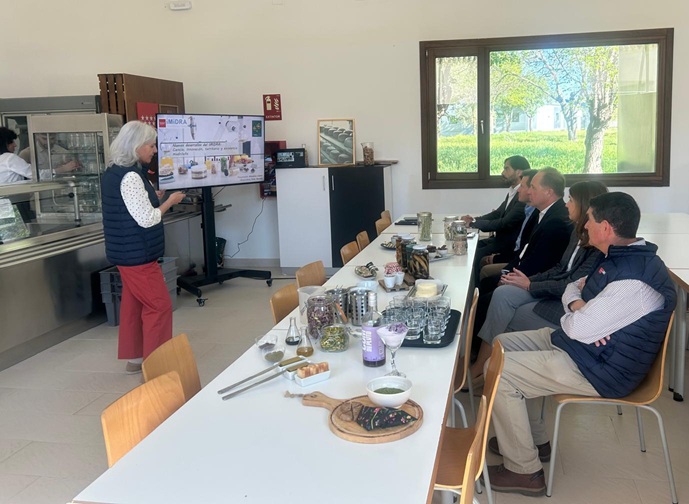 Equipo directivo del Imida durante su visita al Imidra en Madrid para impulsar la valorización del producto local de Murcia