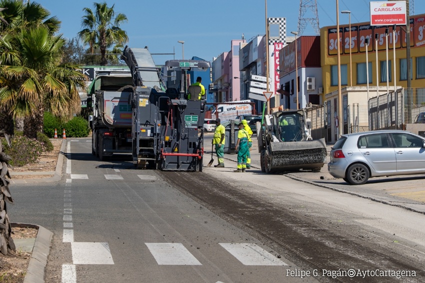 renovación pavimento avenida Bruselas