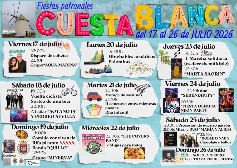 fiestas Cuesta Blanca Cartagena julio