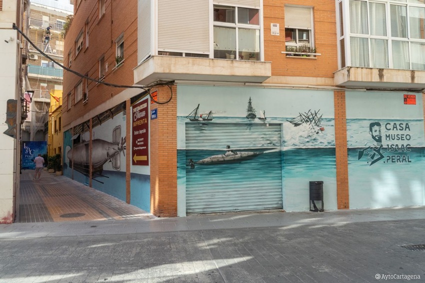 mural Isaac Peral Cartagena
