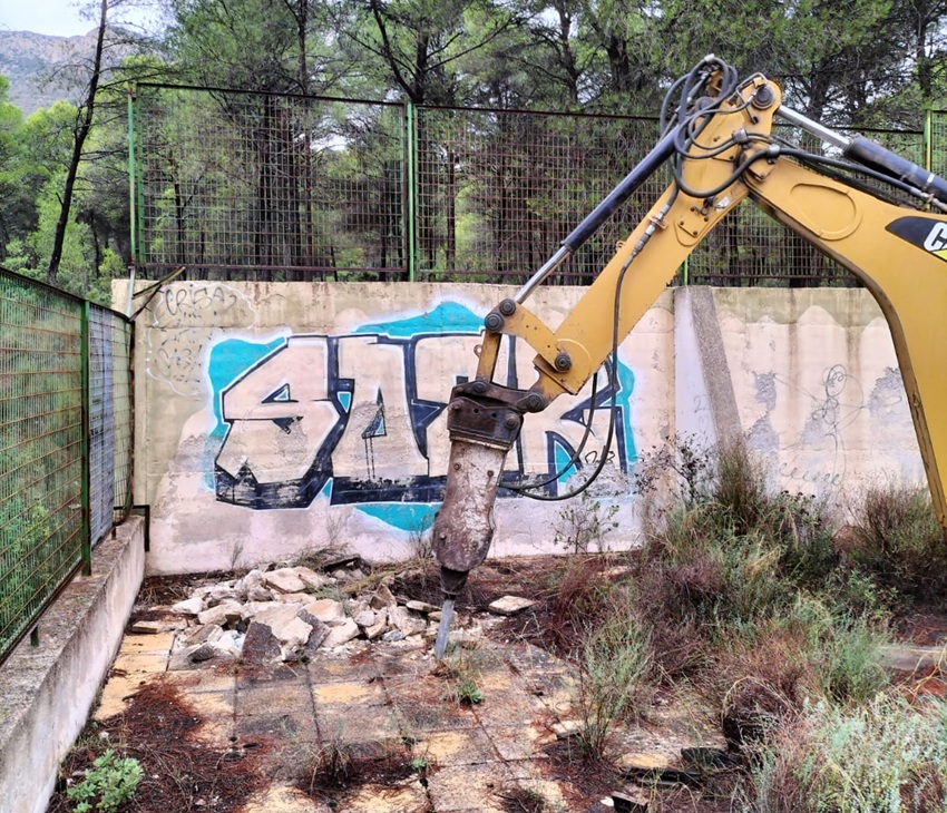 infraestructuras en desuso Sierra Espuña